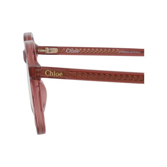 Chloé Round-Frame Bio Acetate Optical Frames Pink Womens - Picture 4 of 6